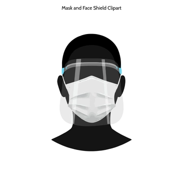 Free Mask and Face Shield Clipart to Edit Online