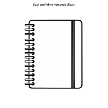 Free Black and White Notebook Clipart to Edit Online