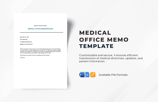 Medical Office Memo Template