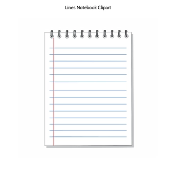 Free Lines Notebook Clipart to Edit Online