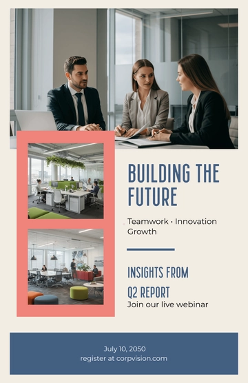 Free Modern Corporate Photo Poster Template to Edit Online