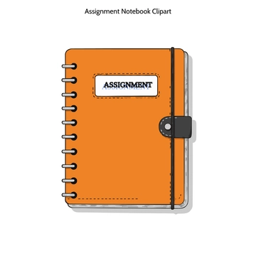 Free Assignment Notebook Clipart to Edit Online