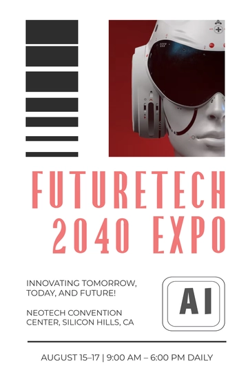 Free Futuristic Technology Poster Design Template to Edit Online