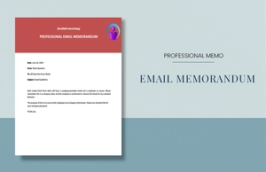 Professional Email Memo Template