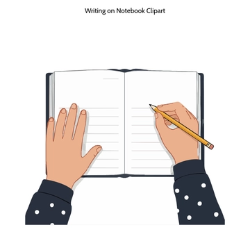 Free Writing on Notebook Clipart to Edit Online