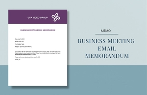 Business Email Memo Template
