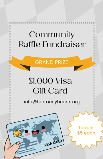 Free Fundraising Raffle Poster Template to Edit Online