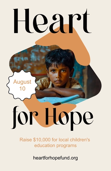 Free Fundraising Poster Template to Edit Online