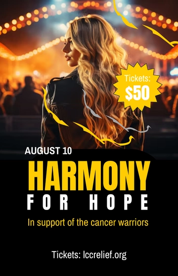 Free Modern Fundraising Benefit Poster Template to Edit Online