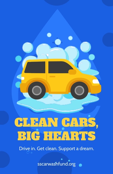 Free Car Wash Fundraising Poster Template to Edit Online