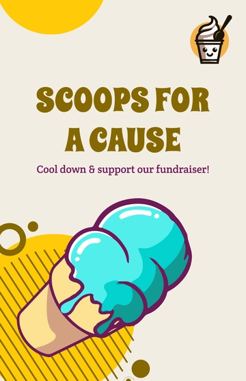 Free Fundraising Ice Cream Poster Template to Edit Online