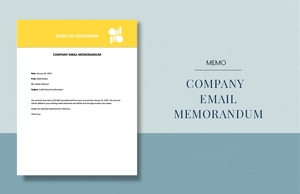 Credit Memo Email Template