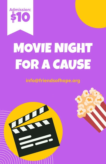 Free Creative Fundraising Movie Poster Template to Edit Online