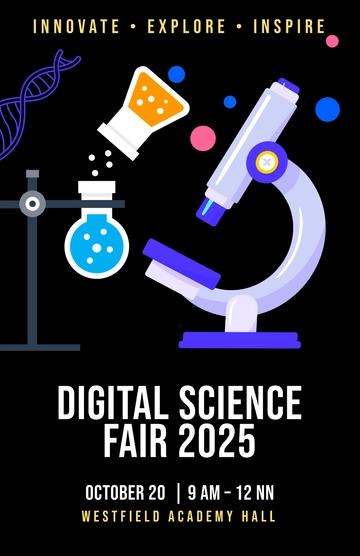 Free Digital Science Fair Poster Template to Edit Online