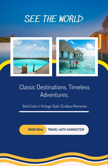 Free Mid Century Travel Poster Template to Edit Online