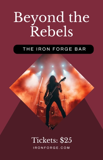 Free Rock Music Poster Template to Edit Online