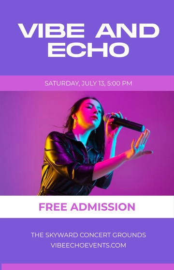 Free Music Concert Poster Template to Edit Online