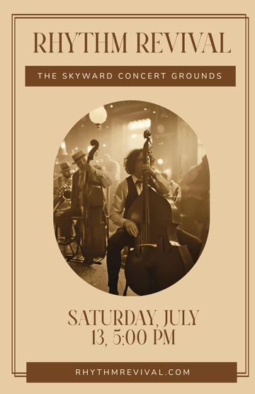Free Vintage Music Poster Template to Edit Online