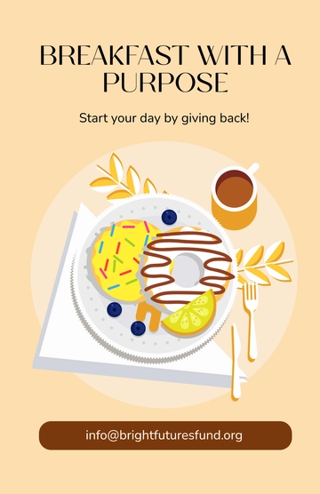 Fundraising Breakfast Poster Template to Download