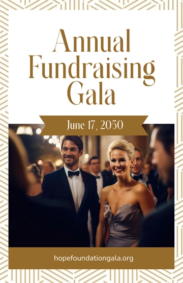 Free Beige Fundraising Gala Poster Template to Edit Online
