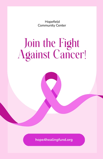 Free Cancer Fundraising Poster Template to Edit Online