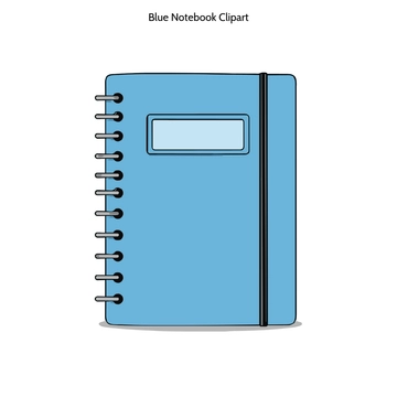 Free Blue Notebook Clipart to Edit Online