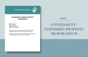 Government Furnished Property Memo Template