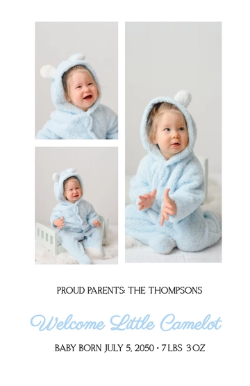 Free Baby Photo Poster Template to Edit Online