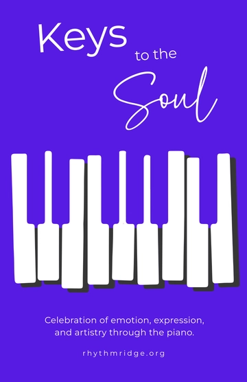 Free Blue Piano Music Poster to Edit Online