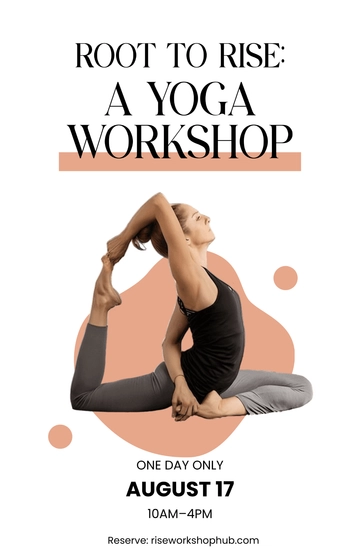 Free Yoga Workshop Poster Template to Edit Online