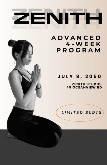 Free Powerful Yoga Professional Poster Template to Edit Online