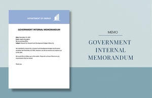 Government Internal Memo Template