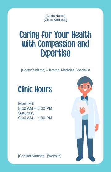 Free Blank Medical Doctor Poster Template to Edit Online