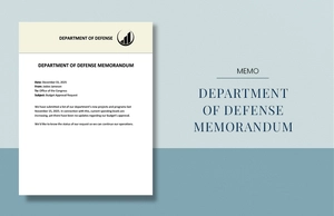 Department of Defense Memo Template