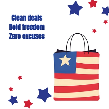 Free White 4th of July Sale Meme Template to Edit Online