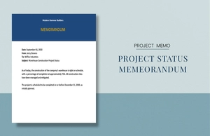 Project Status Memo Template
