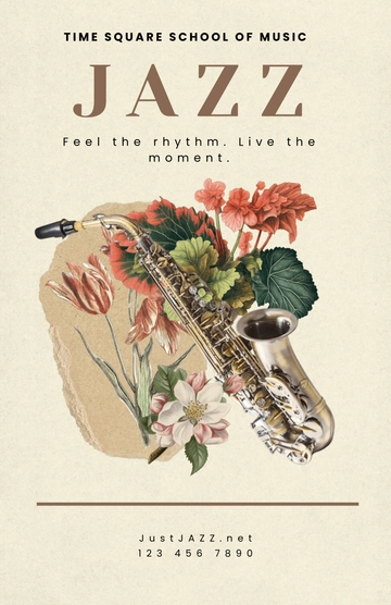 Free Music School Poster Template to Edit Online