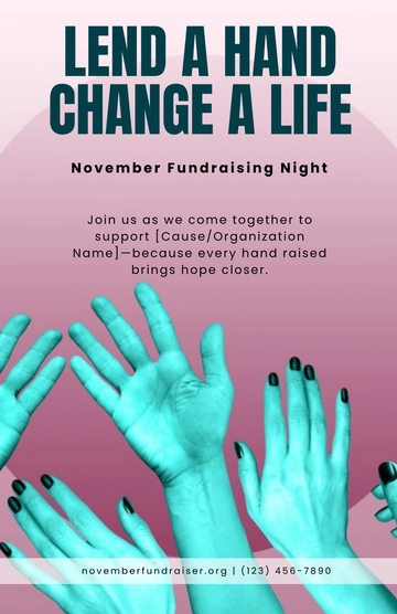 Free November Fundraising Poster Template to Edit Online