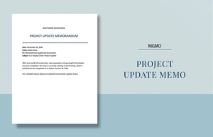 Project Update Memo Template