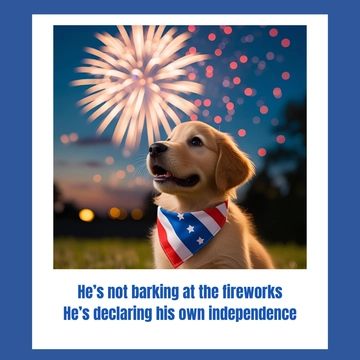 Free 4th of July Dog Meme Template to Edit Online