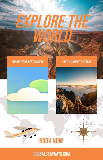 Free Tourism Travel Poster Template to Edit Online