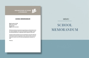 School Memo Template