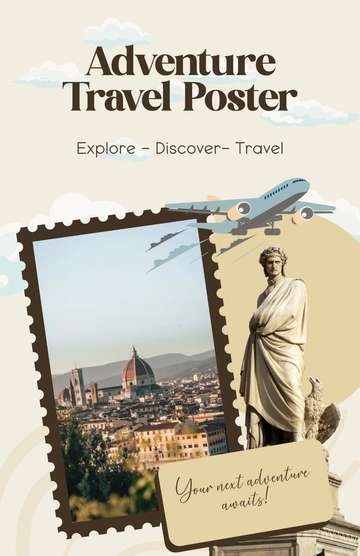 Free English Travel Poster Template to Edit Online