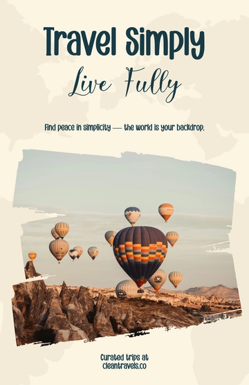 Free Minimalist Travel Poster Template to Edit Online