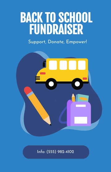 Free Back to School Fundraising Poster Template to Edit Online