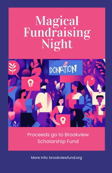 Free Fundraising Night Poster Template to Edit Online