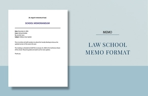 Law School Memo Format Template