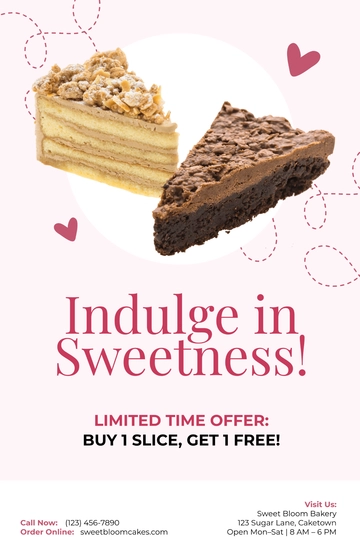 Free Cake Advertising Poster Template to Edit Online