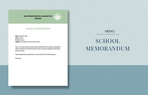Private School Memo Template