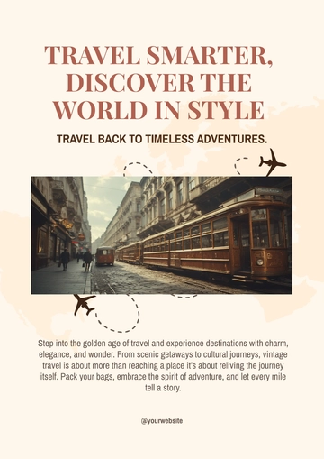 Free Vintage Travel Poster Template to Edit Online